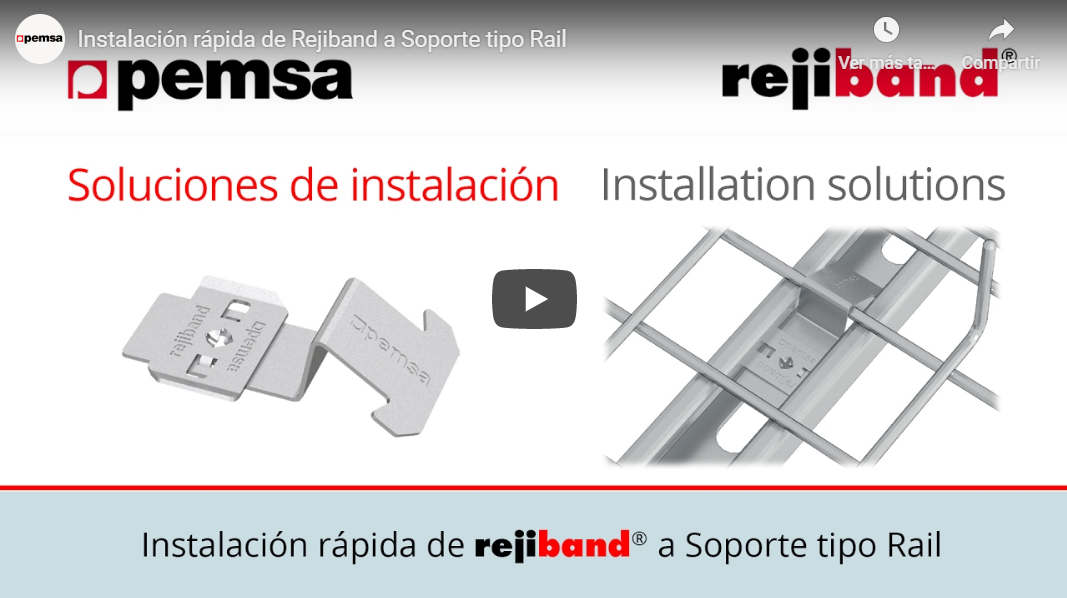 Instalación rápida de Rejiband a Soporte tipo Rail