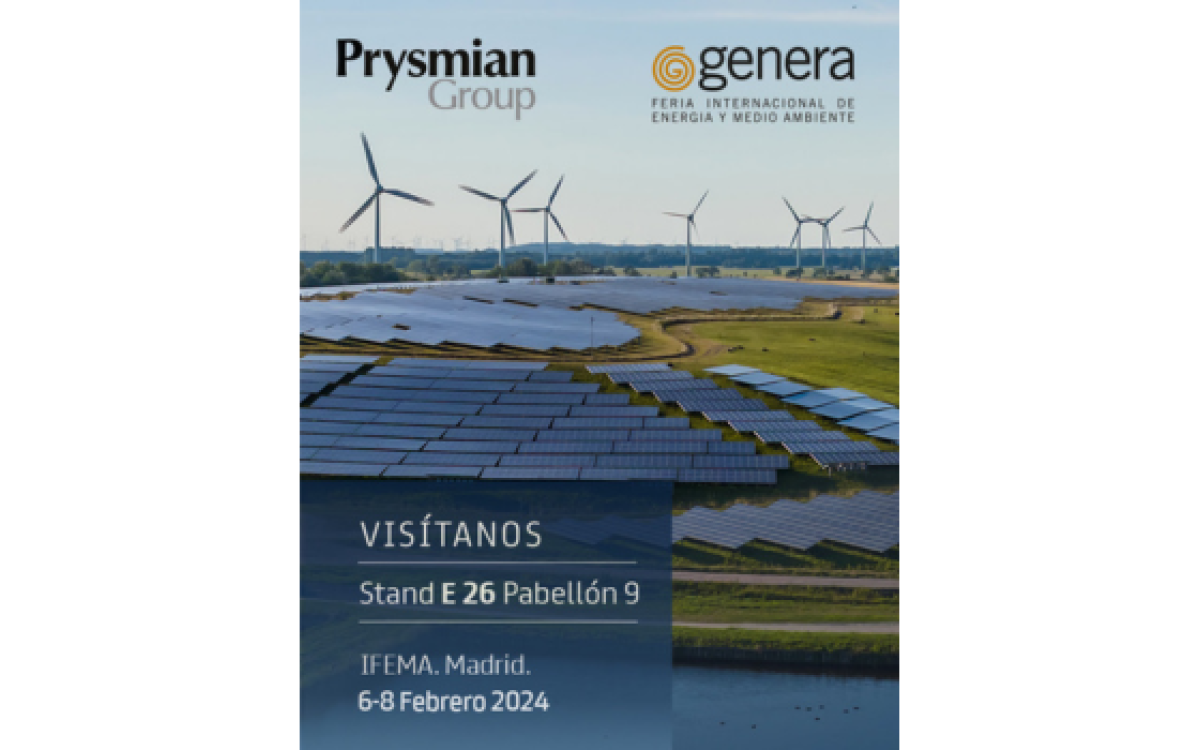 PRYSMIAN: Prysmian Group estará presente en Genera 2024, la Feria Internacional de Energía y Medio Ambiente