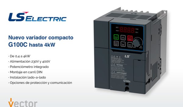 VECTOR ENERGY: Nuevo variador compacto G100C hasta 4kW de LS Electric